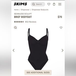SKIMS SEAMLESS SCULPT BREIF BODYSUIT— L/XL